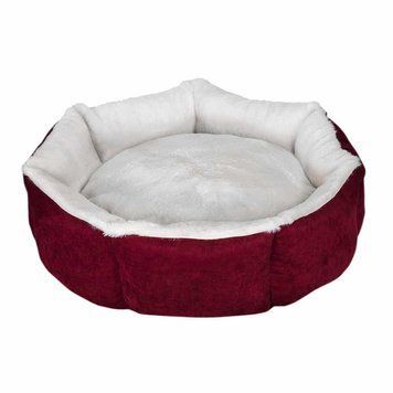 Лежак для тварини CUPCAKE ,круглий (бордо/сірий) 80 см, 25кг L VR09//3619PI фото