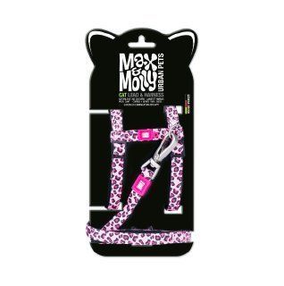 Набір шлеї та повідця Max Molly Cat Harness Leash Set - Leopard Pink 1 Size - для котів з леопардовим принтом 4255636802115DOB фото
