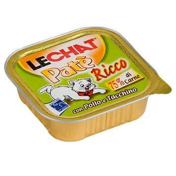 Вологий корм для котів LeChat Cat Wet Adult курка та індичка 0.1 кг контейнер 70008228MG фото