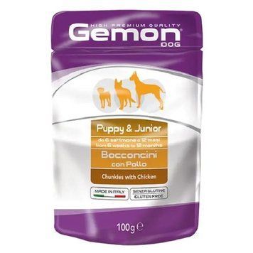 Корм для собак Gemon Dog Wet Puppy Junior курка 0.1 кг 70300636MG фото