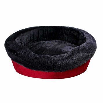 Лежак для тварини DONAT ,круглий з м'якими бортиками (червон/чорний) 65 см, 15 кг M VR02//1530PI фото