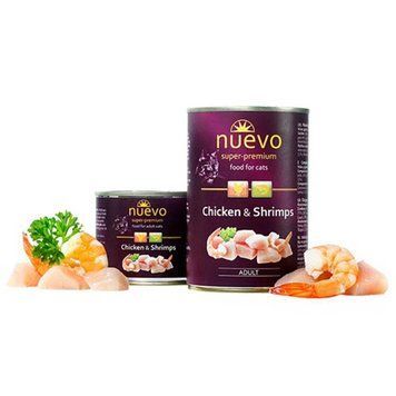 Корм консервированный NUEVO ADULT с курицей и креветками, для кошек, 400г 95108 (418)PI фото