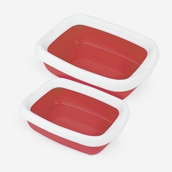 Туалет для кішок з рамкою BETA MAXI RED 49x39x13h BETA MAXI ЧЕРВОНИЙPI фото