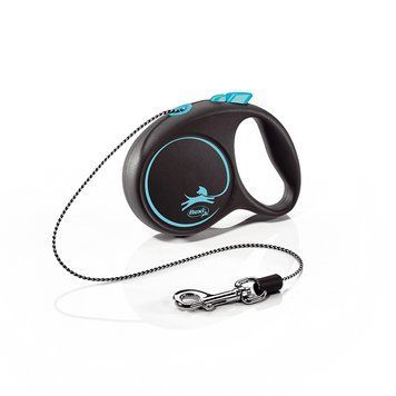 Рулетка FLEXI Black Design Cord XS, 3м, до 8кг, шнур, синя C5055438PI фото