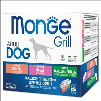 Корм для собак Monge Dog Wet GRILL MIX лосось/ягня/свинина/ 1.2 кг 70017503MG фото