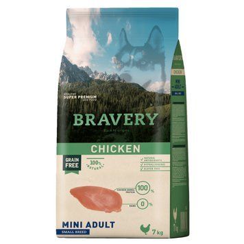 Сухий корм для дорослих собак дрібних порід, з куркою BRAVERY Chicken 7kg 6701 BR CHIC ADUL M_ 7KGPI фото