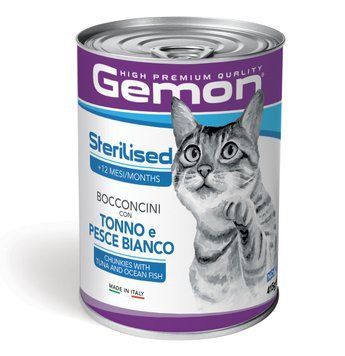 Корм для котів Gemon Cat Wet Adult тунeць та океанічна риба 0.415 кг 70300742MG фото