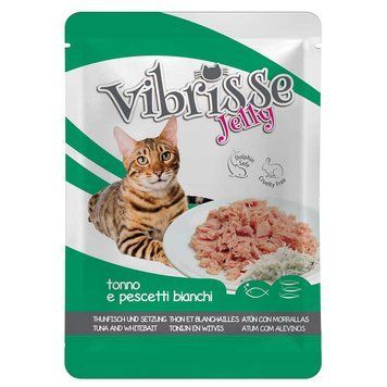 Пауч для котів VIBRISSE JELLY, тунець/корюшка в желе, 70г C1018987PI фото