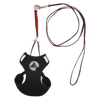 Набір HIKING PARURE, регульована шлея + поводок, чорний, нейлон, S 20-23cm / 29-35cm C5081648PI фото