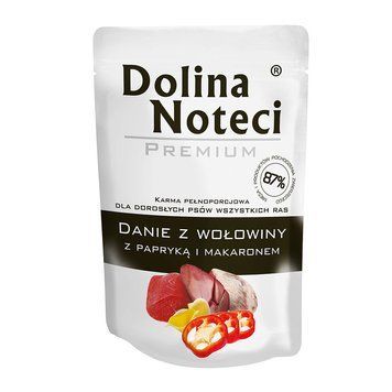 Пауч Dolina Noteci Premium Danie для дорослих собак усіх порід,яловичина з паприкою та локшиною,100 гр DN 100 (226)PI фото