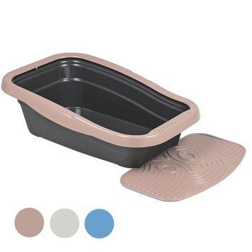 Туалет для кішок з рамкою і килимком NELLA KIT 58x37,5x18 S08140100 з килимкомPI фото