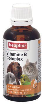 Витамины группы B для животных Beaphar Vitamine B Complex 50 мл для здоровья и шерсти BAR12523VS фото