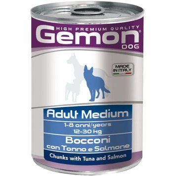 Корм для собак Gemon Dog Wet Medium Adult тунець з лососем Вага: 0.415 кг 70387880MG фото
