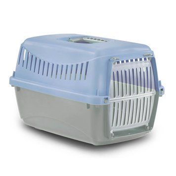 Переноска GIPSY 2 large Light Blue, пластикові дверцята, 58х38х38h см 2_пласт_Light BluePI фото