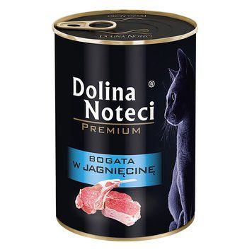 Конcерва для котів Dolina Noteci Premium м'ясні шматочки в соусі з ягнятиною, 400 гр DN 400 (756)PI фото