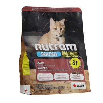 Холістик корм для кошенят з куркою та лососем S1_NUTRAM Sound BW 340 г S1_(340g)PI фото