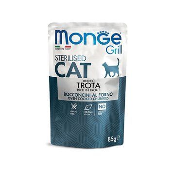 Корм для котів Monge Cat GRILL Wet Sterilised форель 0.085 кг 70013659MG фото