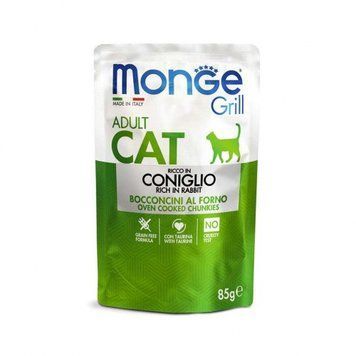 Корм для котів Monge Cat GRILL Wet Adult кролик 0.085 кг 70013611MG фото
