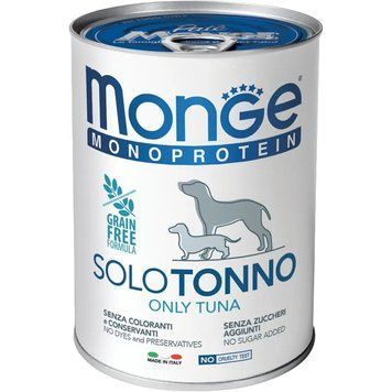 Корм для собак Monge Dog Wet SOLO 100% тунець 0.4 кг 70014243MG фото