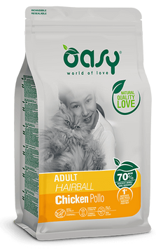 Сухий корм для котів OASY CAT LIFESTAGE Adult Hairball 0.3 кг 3017347912OA фото