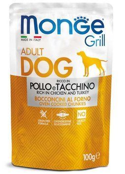Корм для собак Monge Dog Wet GRILL курка з індичкою 0.1 кг 70013116MG фото