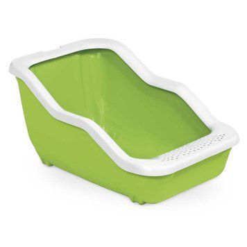Туалет для кішок з рамкою NETTA OPEN GREEN 54x39x29 NETTA OPEN ЗЕЛЕНИЙPI фото