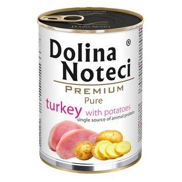 Консерва Dolina Noteci Premium Pure для собак алергіків з індичкою та картоплею, 400 гр DN 400 (616)PI фото