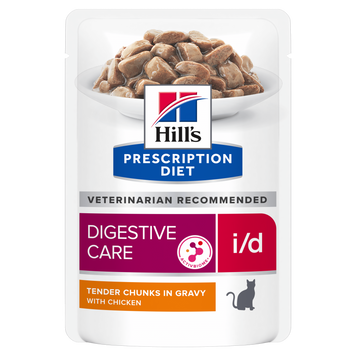 Вологий корм для котів Hill&rsquo;s PRESCRIPTION DIET i/d догляд за травленням, з куркою, пауч, 85г 606407BAR фото