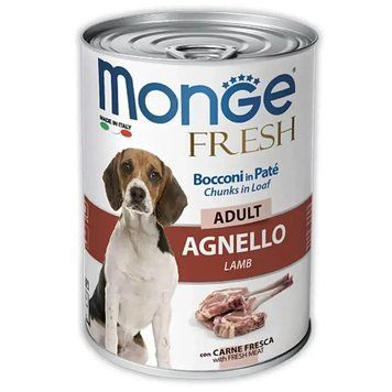 Корм для собак Monge Dog Wet FRESH ягня 0.4 кг 70014571MG фото